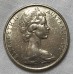AUSTRALIA 1967 . TWENTY 20 CENTS COIN . FIRST PORTRAIT . PLATYPUS
